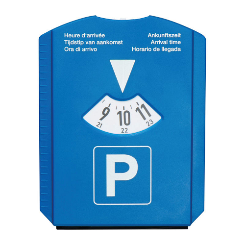 Parking disc with ice scraper 1