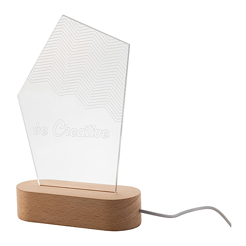trofeu cu lumina LED, Woodify 1