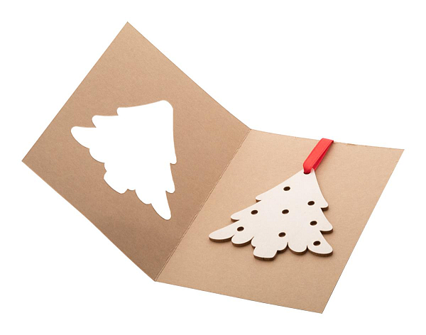 felicitare de Craciun, brad, TreeCard Eco 2