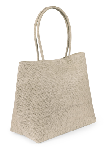 Nirfe, Zipped, synthetic shopping bag with medium long handle 1
