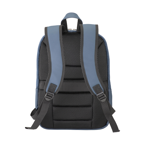 Laptop backpack in eco-leather and polycotton 3