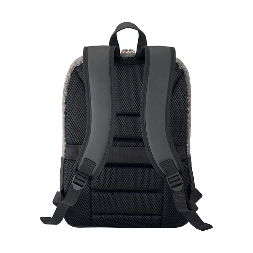 Laptop backpack in eco-leather and polycotton 3