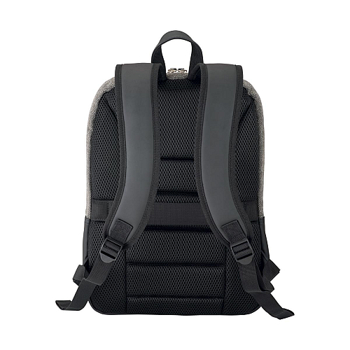 Laptop backpack in eco-leather and polycotton 3