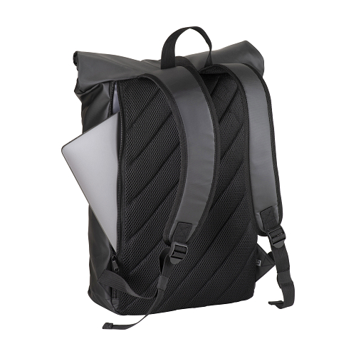 Laptop backpack in polyester with phthalates free pvc coating 4