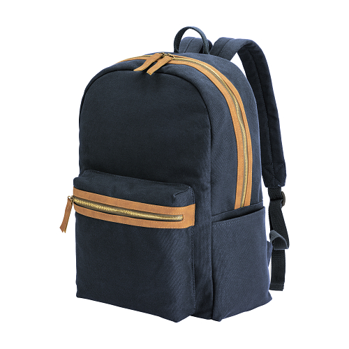 Recycled canvas backpack with padded notebook compartment 1