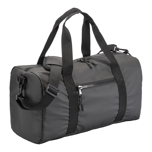 Water resistant polyester duffle bag. adjustable and removable shoulder strap with buckle 1