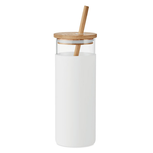 Pahar de sticla 450ml cu capac 1