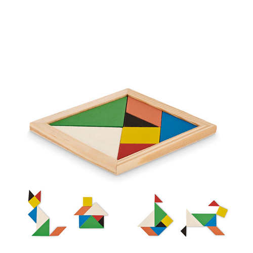 Puzzle Tangram in lemn 1