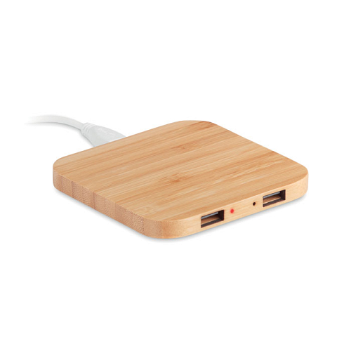 Incarcator wireless din bambus 1
