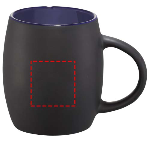 Hearth 400 ml ceramic mug with wooden coaster 4