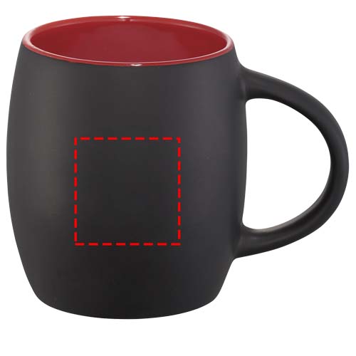 Hearth 400 ml ceramic mug with wooden coaster 4