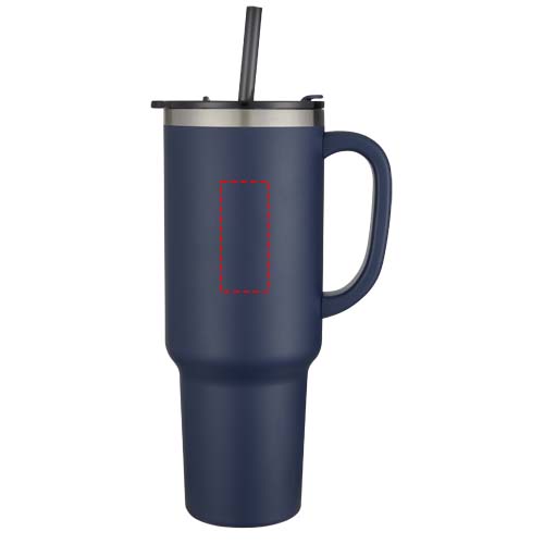 Sydney 1200 ml double wall RCS certified copper vacuum insulated tumbler with straw 4