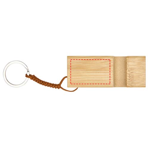 Bosona bamboo phone holder with keychain 4