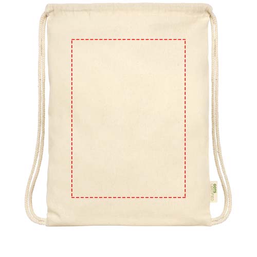 Orissa 100 g/m² organic cotton drawstring bag 5L 4