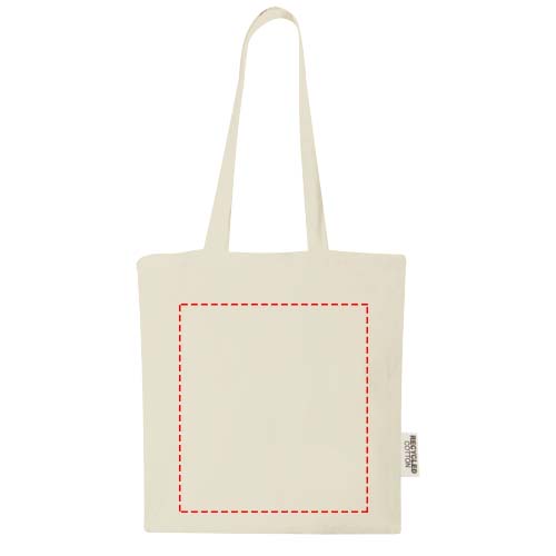 Madras 140 g/m2 GRS recycled cotton tote bag 7L 4