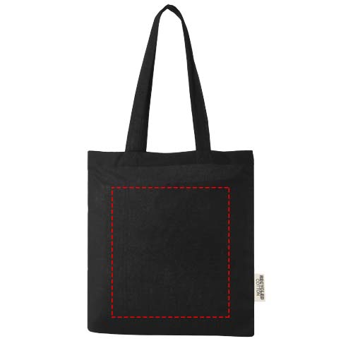 Madras 140 g/m2 GRS recycled cotton tote bag 7L 4