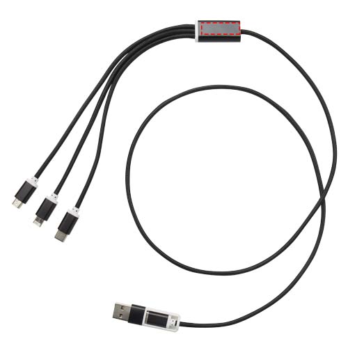 Versatile 5-1 recycled aluminium charging cable 4