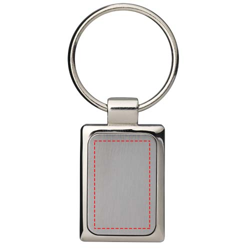 Sergio rectangular metal keychain 4