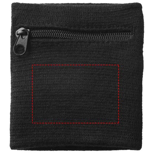 Brisky performance wristband with zippered pocket 4