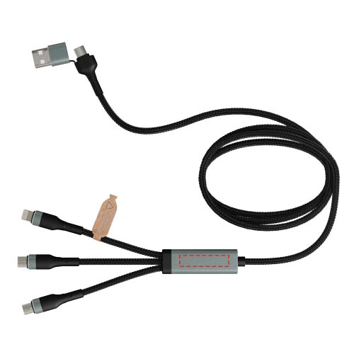 SCX.design C53 100W 5-in-1 rPET ultra fast charging cable 4
